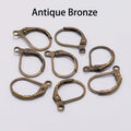 Earring Hooks French Gold Gunmetal Color Settings DIY Jewelry Making