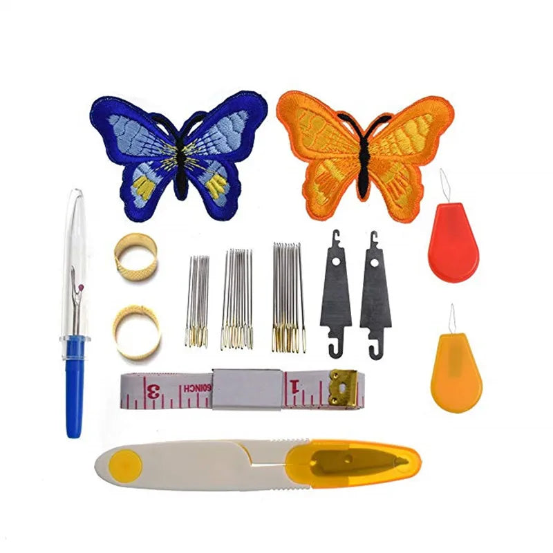 Embroidery Thread Organizer Kit with Bobbins, Needles, Threader & Box