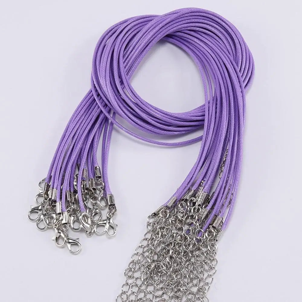 Necklace Cords Braided Leather Adjustable Clasp DIY Jewelry Making