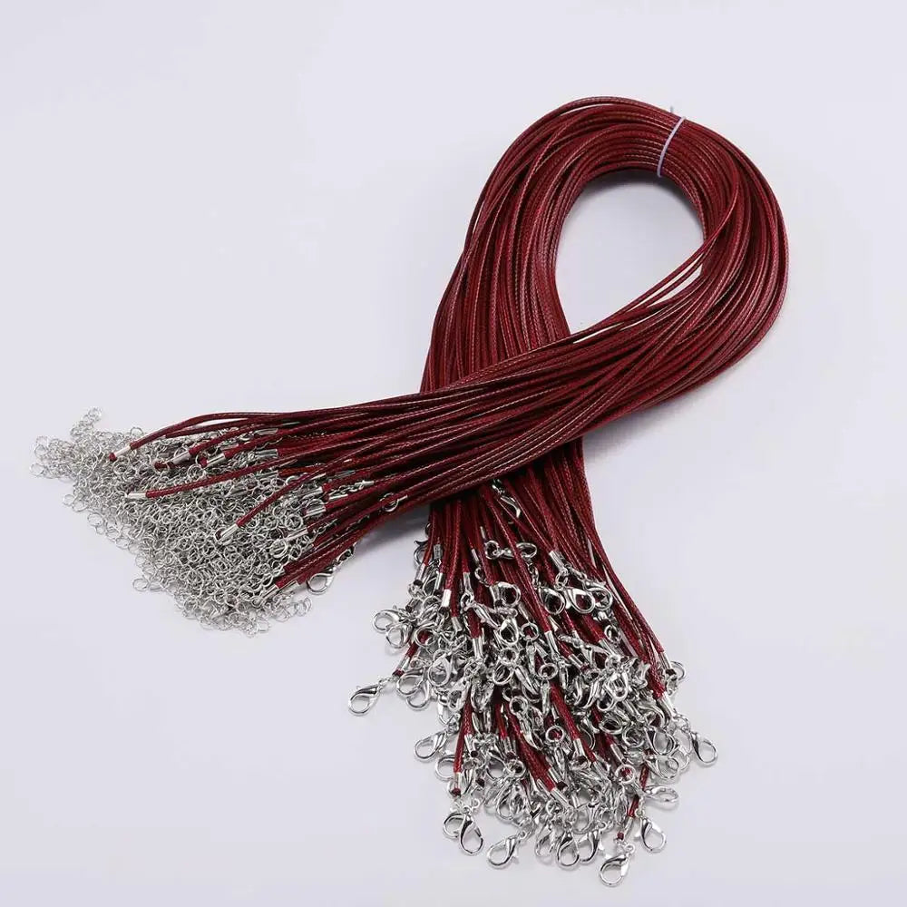 Necklace Cords Braided Leather Adjustable Clasp DIY Jewelry Making