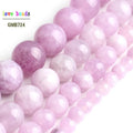 Stone Beads Purple Angelite Round Spodumene Strand for DIY Jewelry Making