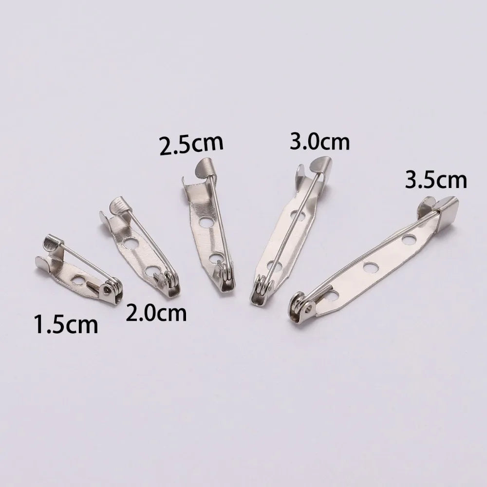 Safety Pins Metal Brooch Settings Blank Bases Brooch Clip Base Craft Supplies