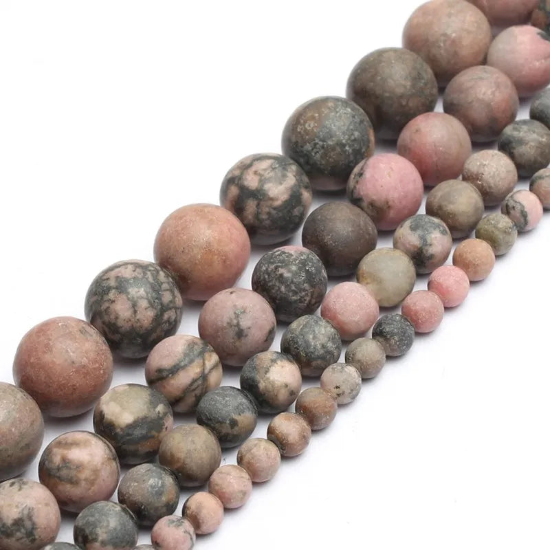 Stone Beads Matte Round Morganite Agate Tiger Eye Styles for DIY Jewelry Making