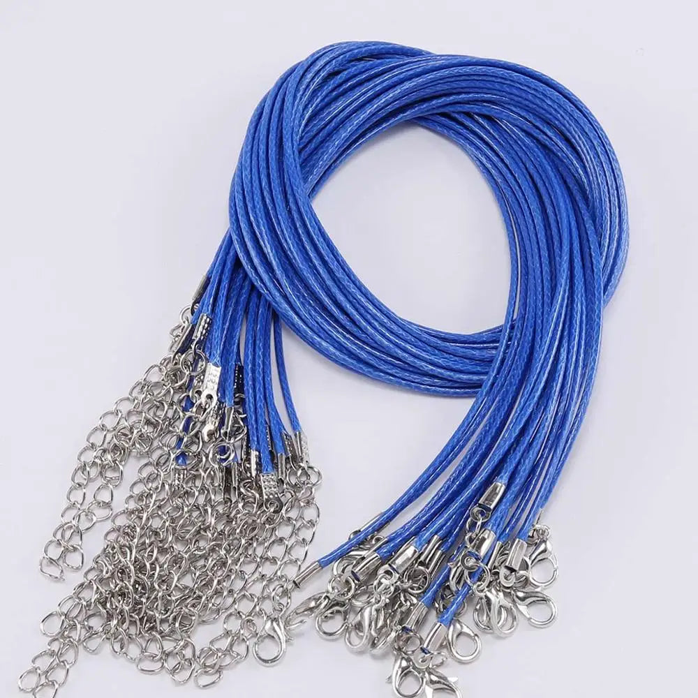 Necklace Cords Braided Leather Adjustable Clasp DIY Jewelry Making