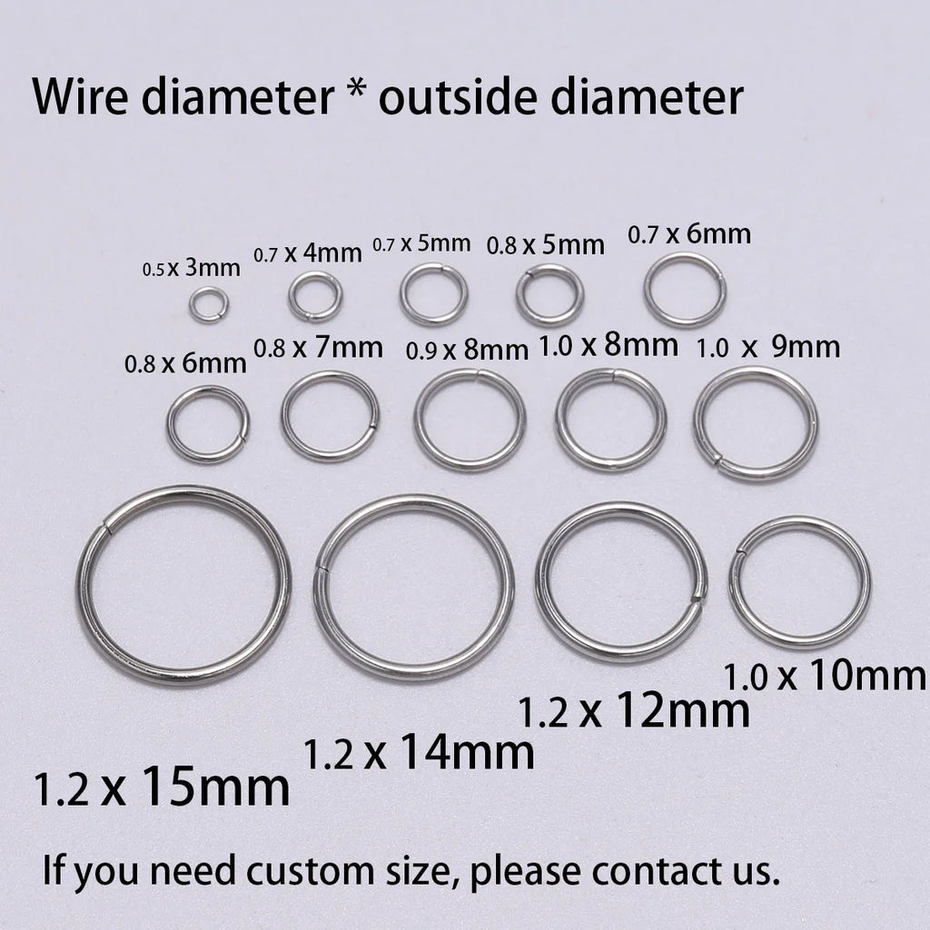 Jump Rings Stainless Steel Split Ring Open Connectors Connectors Craft Supplies