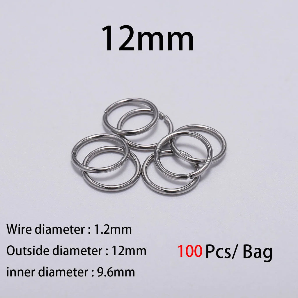 Jump Rings Stainless Steel Split Ring Open Connectors Connectors Craft Supplies