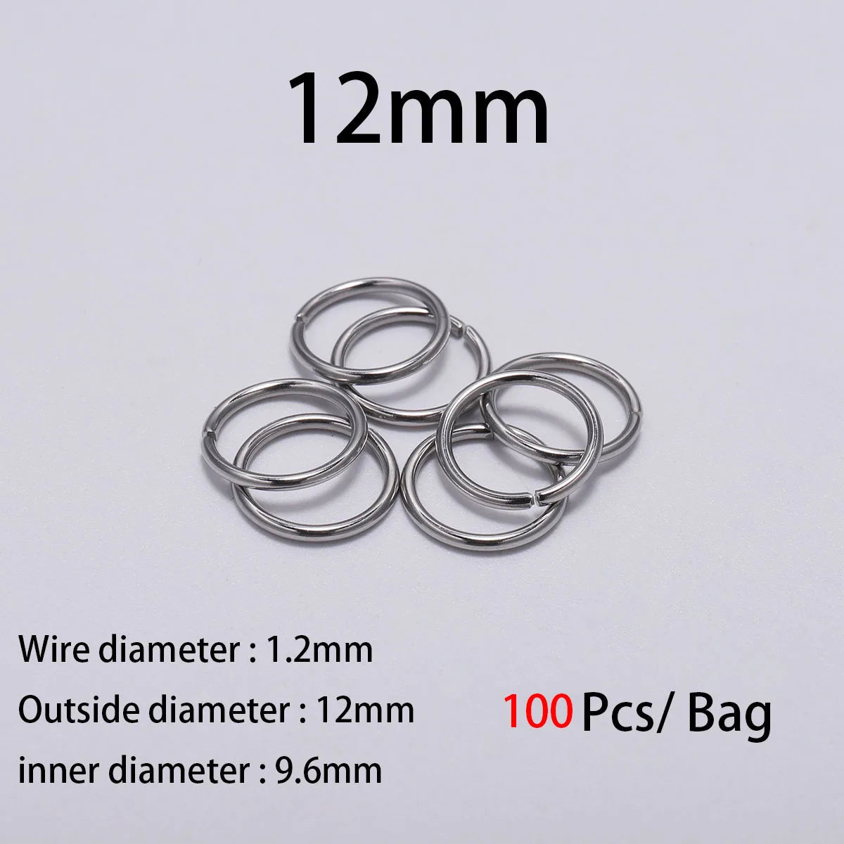 Jump Rings Stainless Steel Split Ring Open Connectors Connectors Craft Supplies