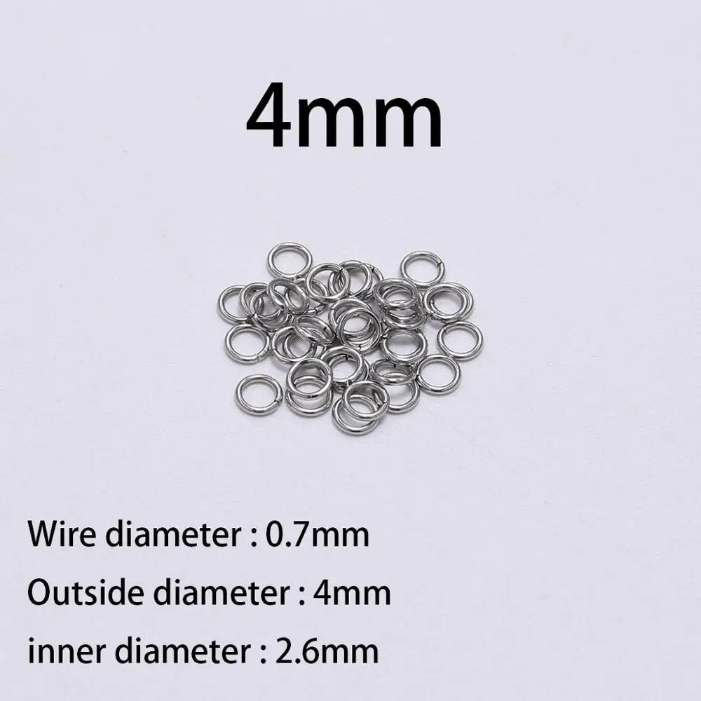 Jump Rings Stainless Steel Split Ring Open Connectors Connectors Craft Supplies