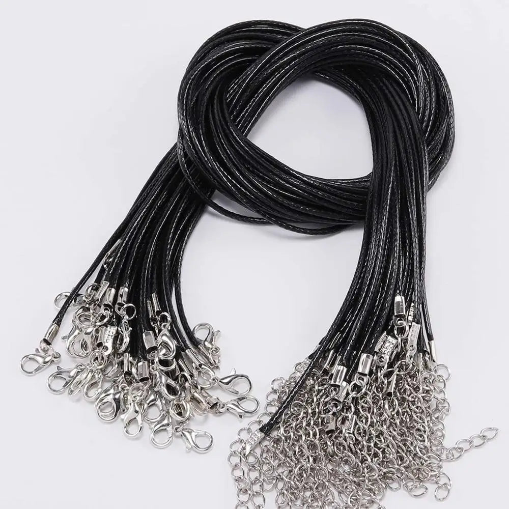 Necklace Cords Braided Leather Adjustable Clasp DIY Jewelry Making