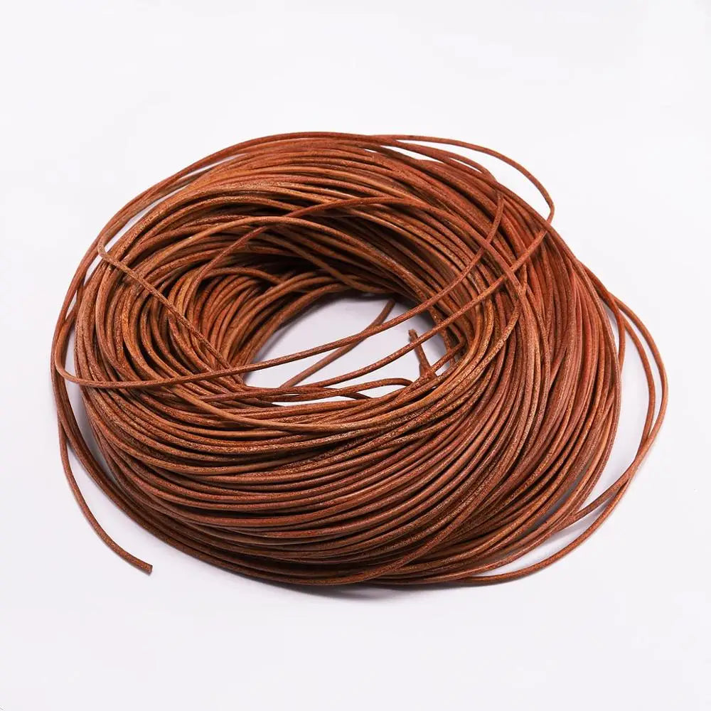 Beading Cord Cow Leather Round Thong Bracelet Rope String DIY Jewelry Making