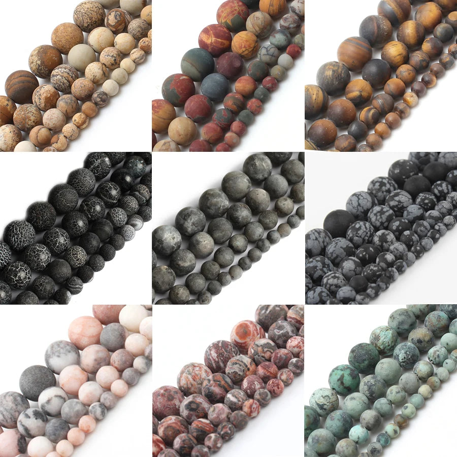 Stone Beads Matte Pink Zebra Jasper Howlite Styles for DIY Jewelry Making