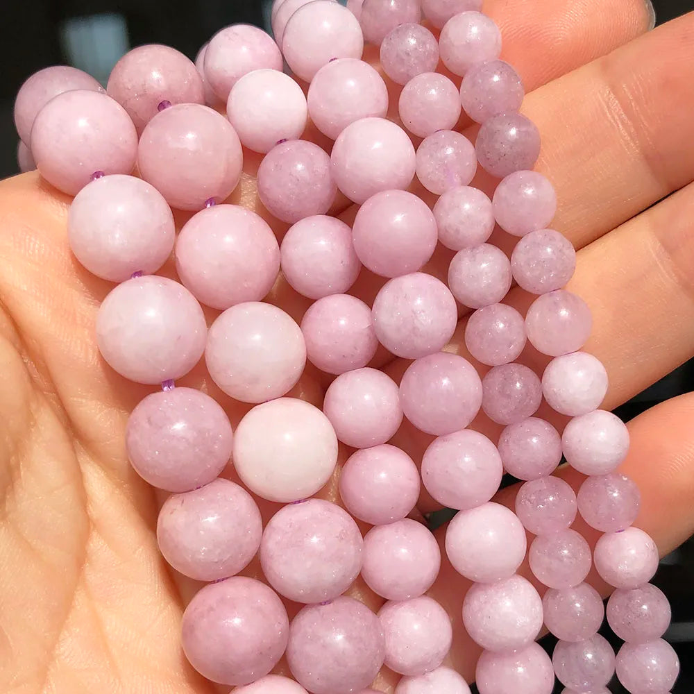 Stone Beads Round Jade Chalcedony Styles for DIY Jewelry Making Craft Beads