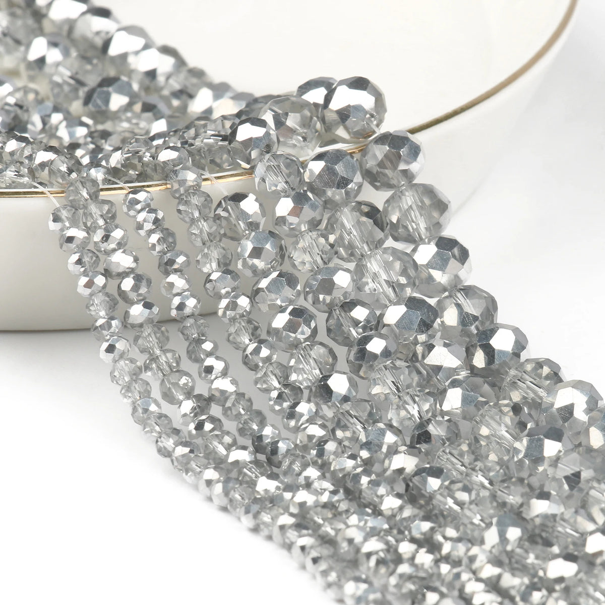 Glass Beads Faceted Round Multicolor Crystal-Style for DIY Jewelry Making