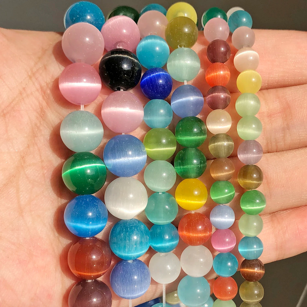 Stone Beads Lava Rose Quartz-Style Tiger Eye Turquoise-Style Labradorite
