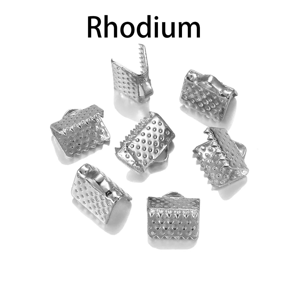 Cord End Findings Crimp Buckle Tips Clasp flat cover clasps DIY Jewelry Making