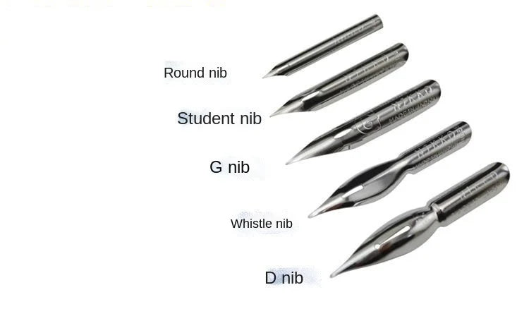 Nikko Tachikawa Dip Pen Nibs — G, D, Round, Student & Whistle Comic Nibs