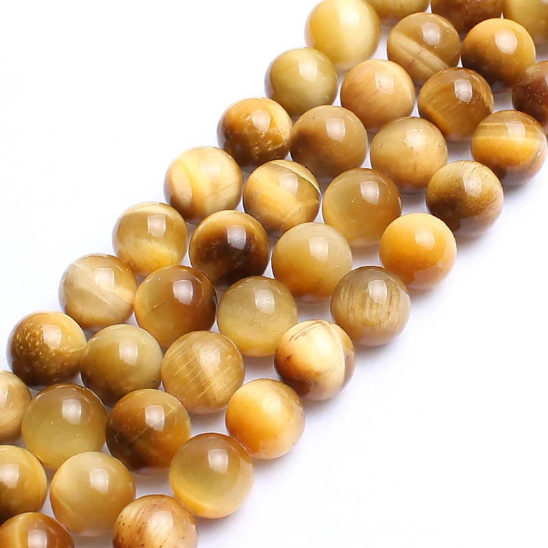 Stone Beads Round Yellow Jade Agate Hematite Styles for DIY Jewelry Making