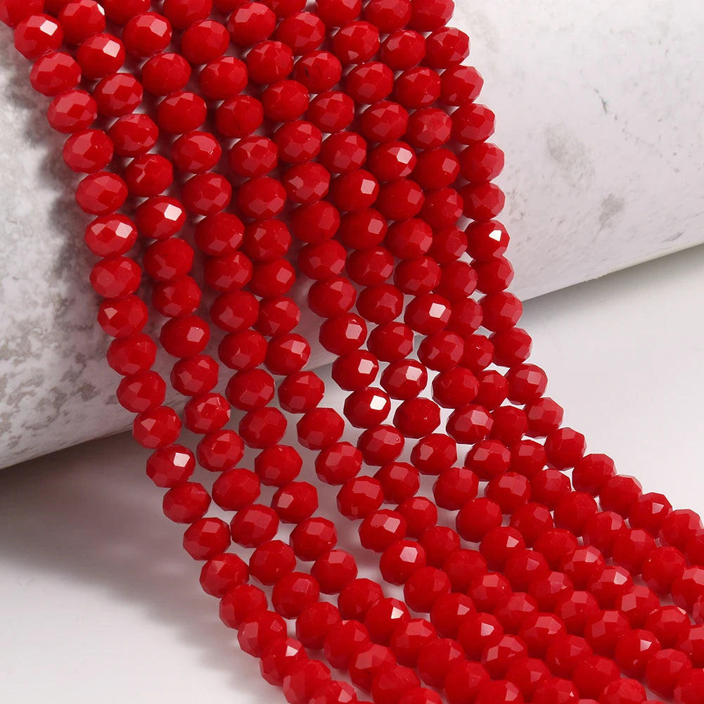 Glass Beads Faceted Round Multicolor Crystal-Style for DIY Jewelry Making