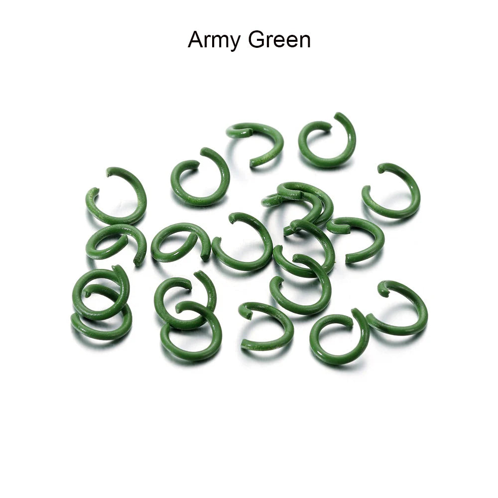 Jump Rings Colorful Metal Open Split Ring Connector DIY Jewelry Making