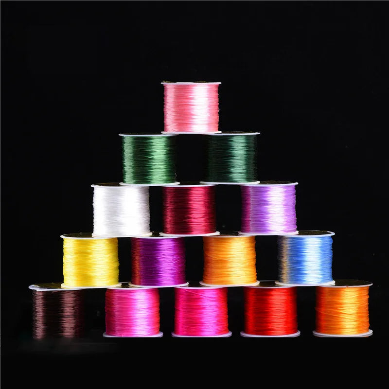 Elastic Beading Cord Black White Nylon Stretch String DIY Jewelry Making
