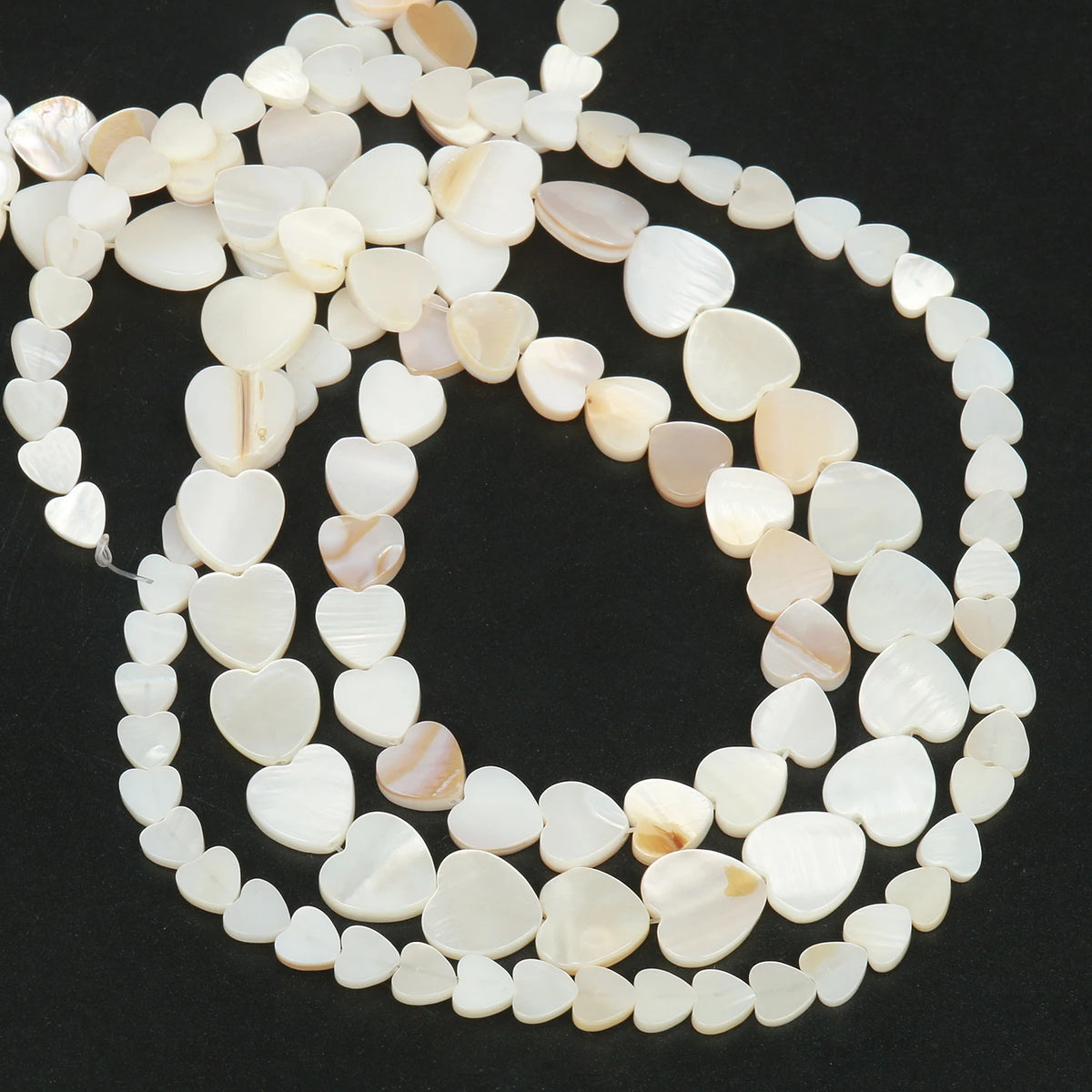 Shell Beads White Heart Mother-of-Pearl Styles for DIY Jewelry Making