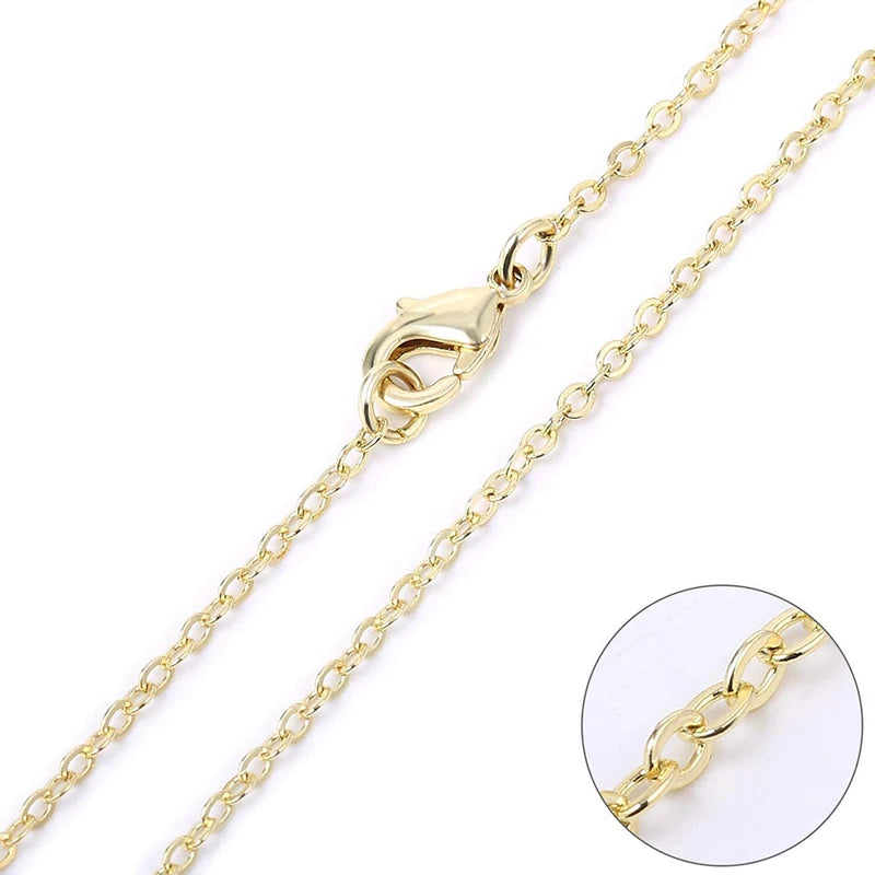 Necklace Chains Metal Open Links with Lobster Clasps DIY Jewelry Making