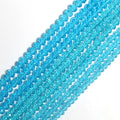 Glass Beads Multicolor Transparent Faceted Oval Shape Crystal Bracelet Supplies
