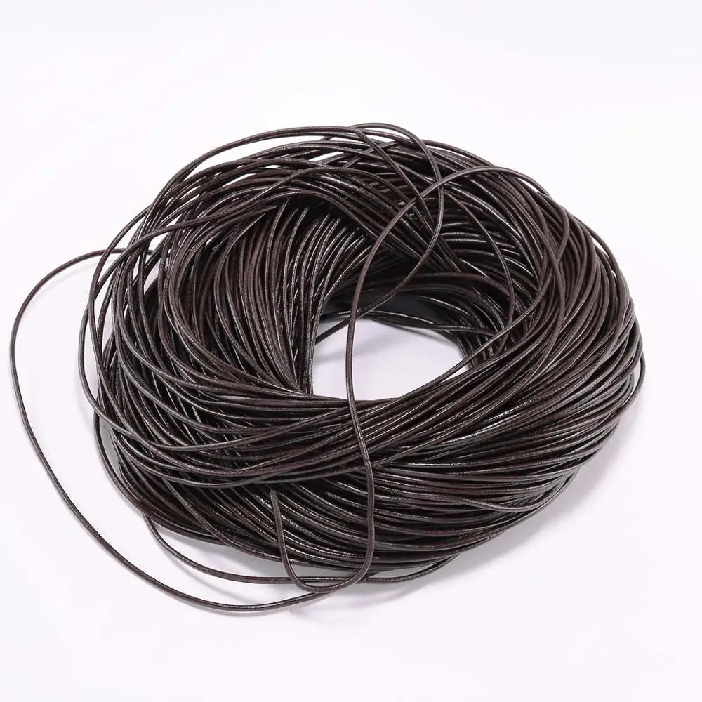 Beading Cord Cow Leather Round Thong Bracelet Rope String DIY Jewelry Making