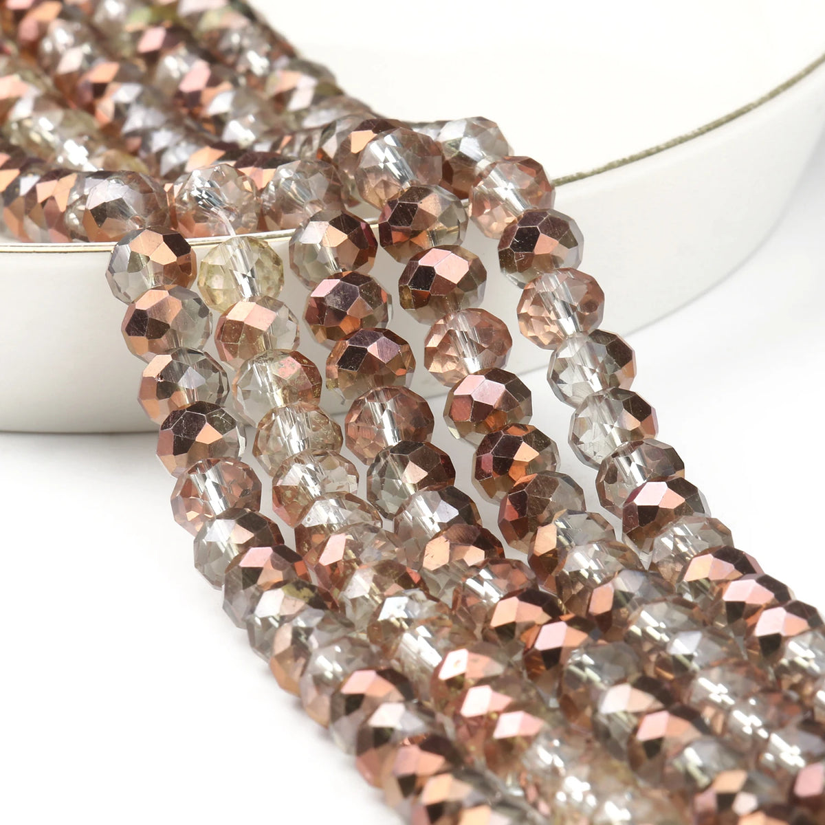 Glass Beads Faceted Round Multicolor Crystal-Style for DIY Jewelry Making