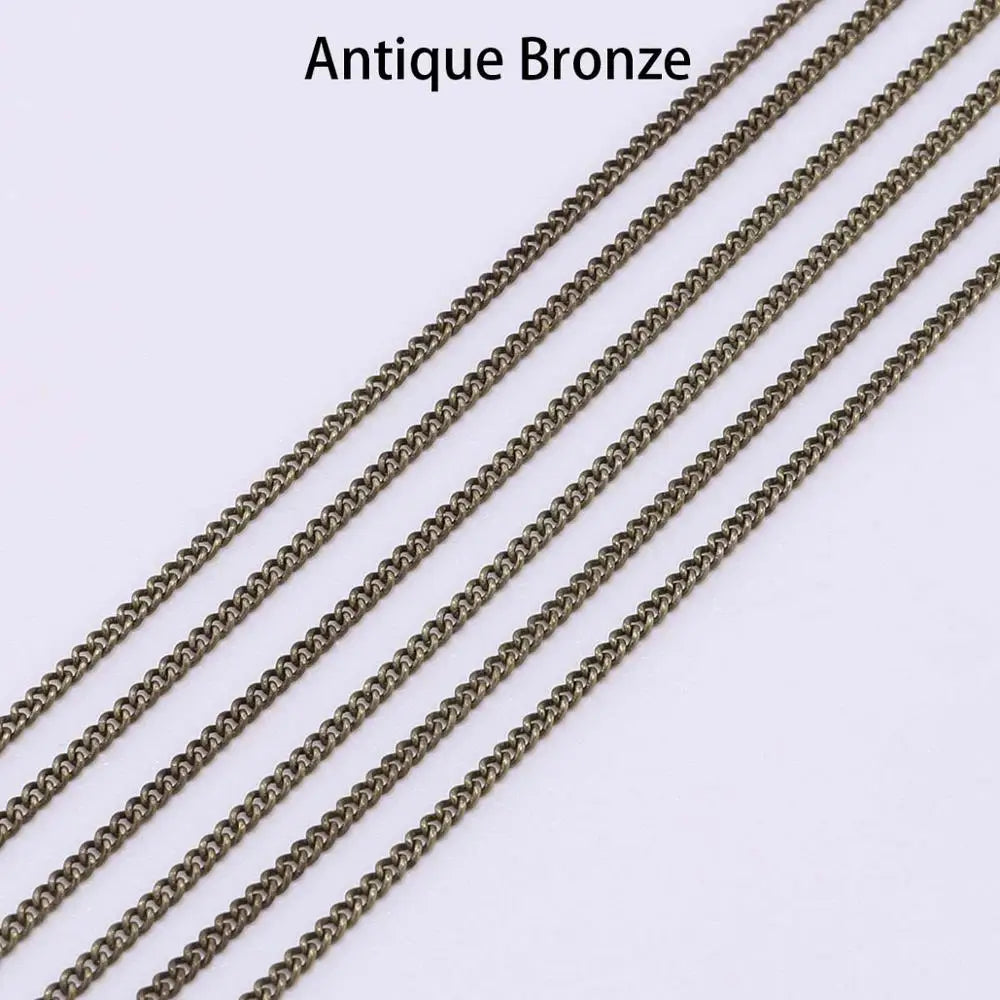 Jewelry Chains Gold Bronze Plated Necklace Materials Necklace DIY Jewelry Making