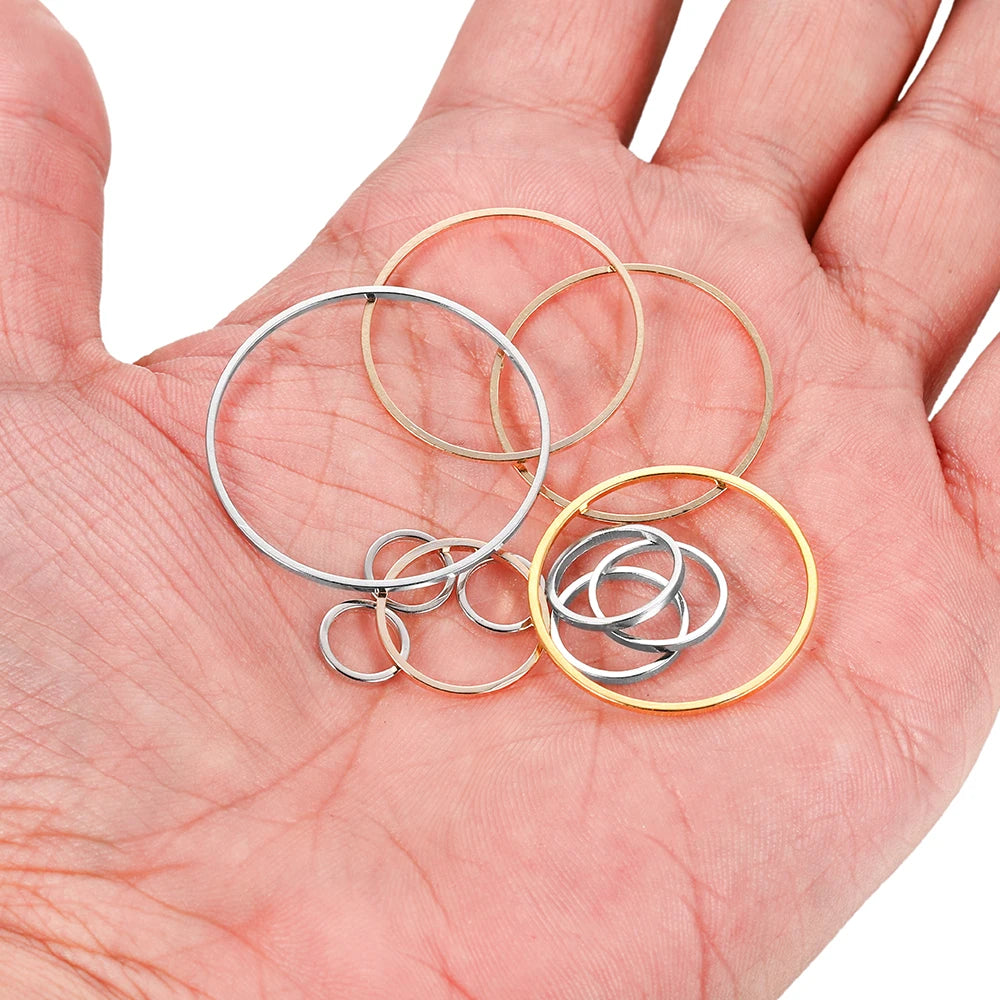 Earring Components Round Diameter Hoops Connectors Closed Rings Craft Supplies