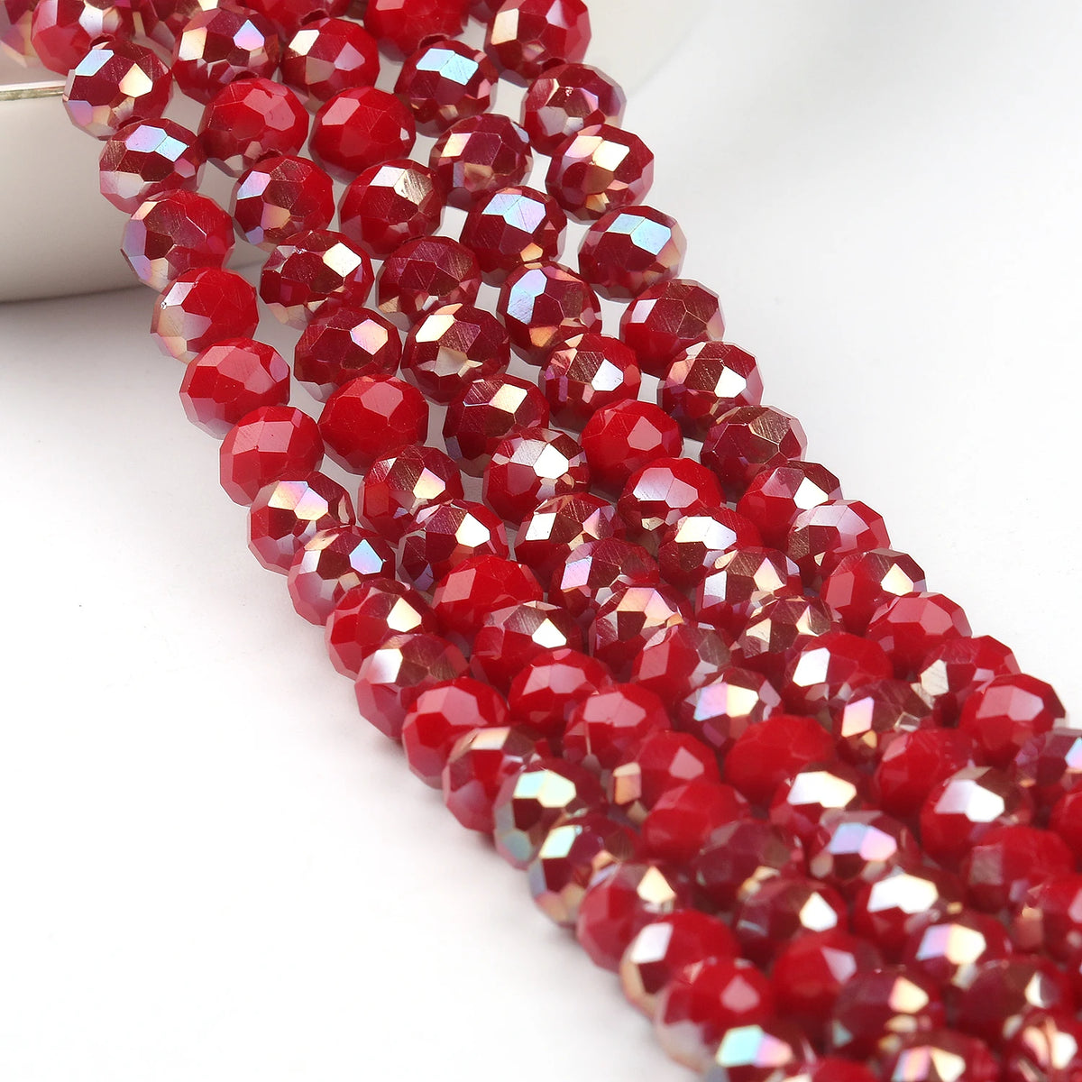 Glass Beads Faceted Round Multicolor Crystal-Style for DIY Jewelry Making