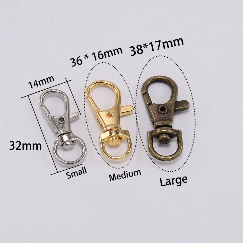 Swivel Lobster Clasps Keyrings Bag Belt Connectors DIY Jewelry Making