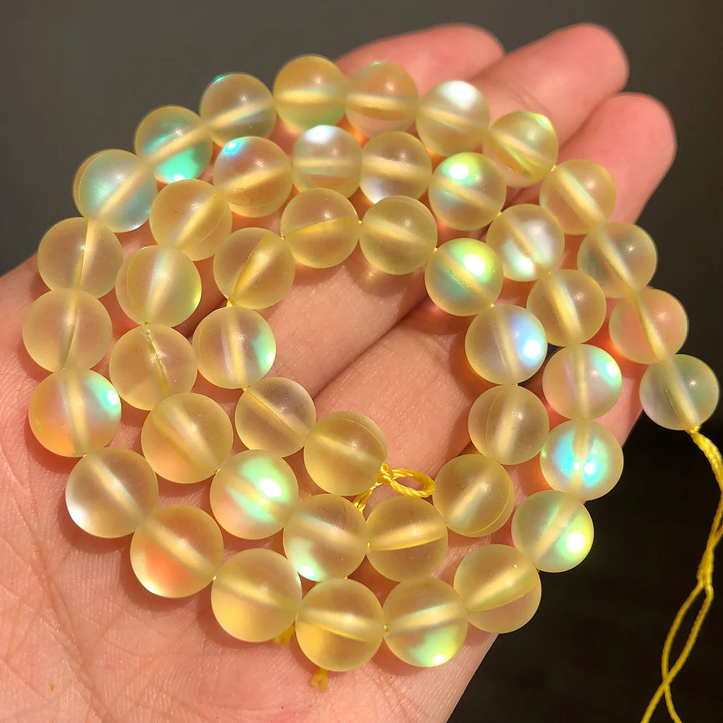 Stone Beads Round Yellow Jade Agate Hematite Styles for DIY Jewelry Making
