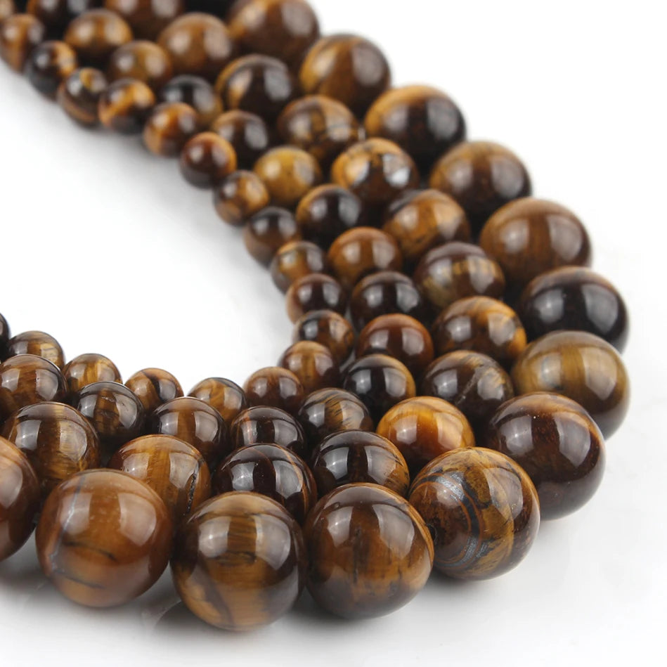 Stone Beads Round Brown Zebra Jasper-Style for DIY Jewelry Making Craft Beads