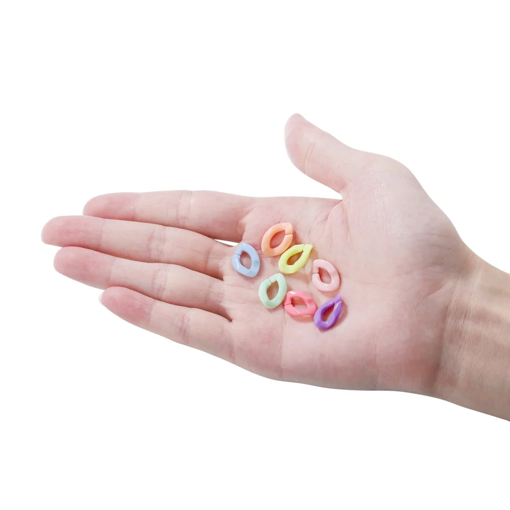 Acrylic Chain Links Colorful Twisted Necklace Parts DIY Jewelry Making