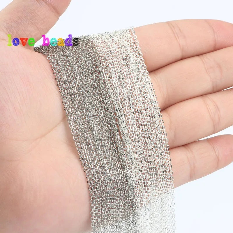 Necklace Chains Metal Open Links with Lobster Clasps DIY Jewelry Making