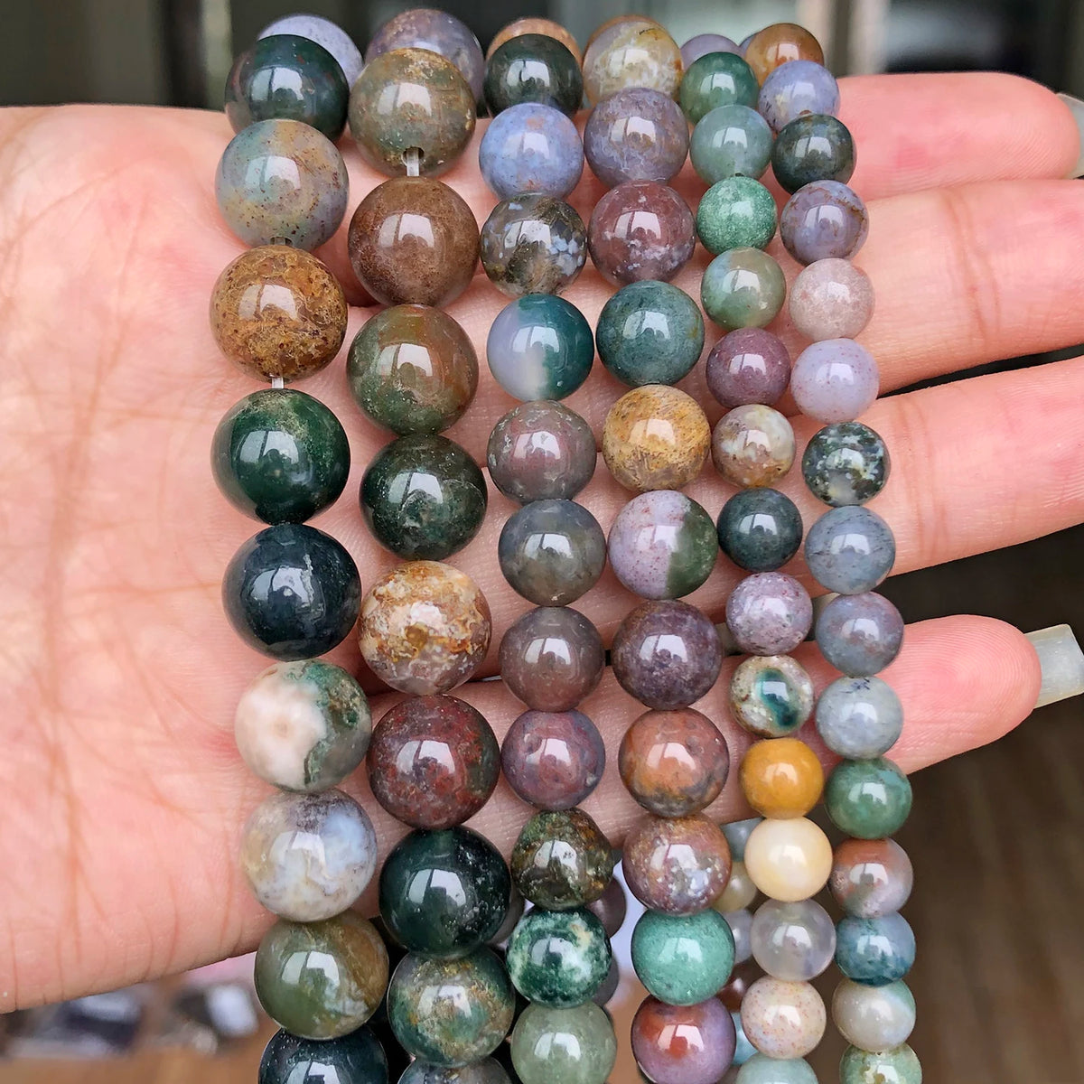 Stone Beads Lava Rose Quartz-Style Tiger Eye Turquoise-Style Labradorite