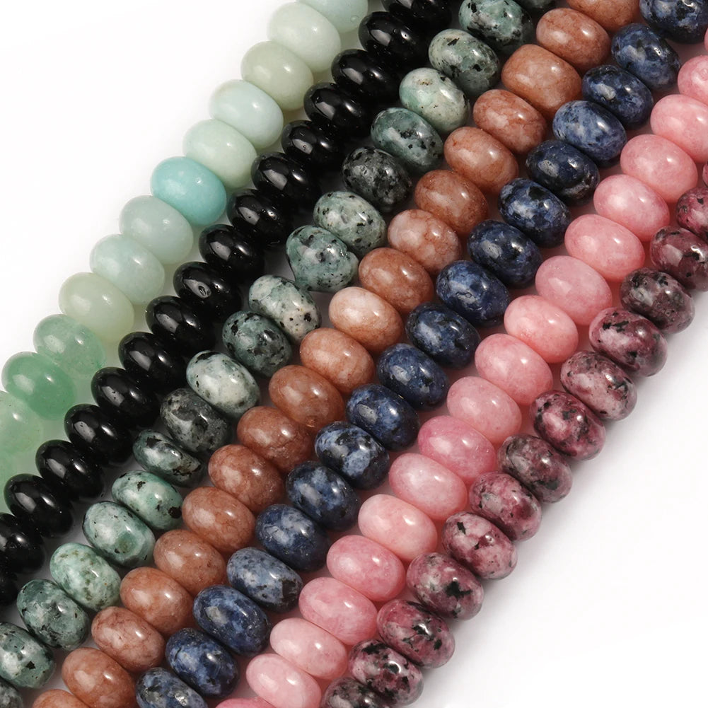 Stone Beads Angelite-Style Jade Abacus Rondelle for DIY Jewelry Making
