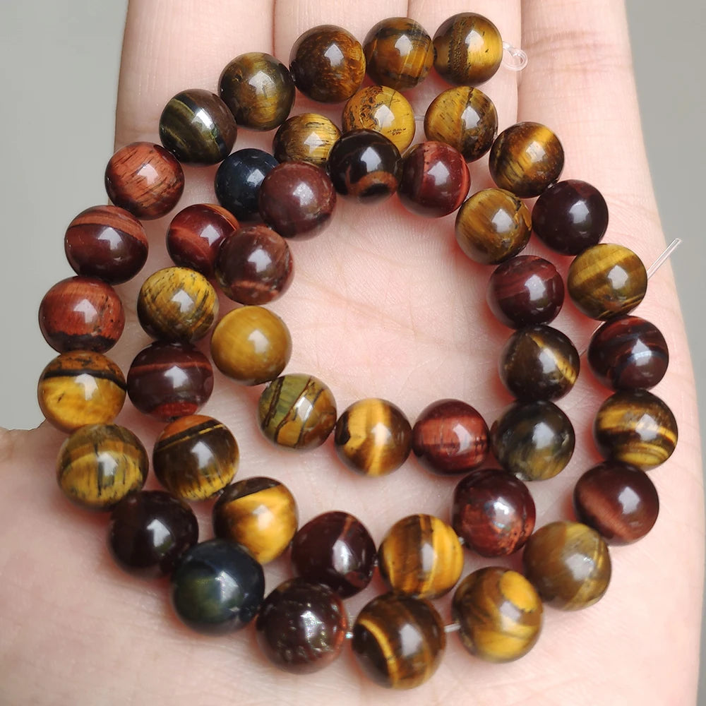 Stone Beads Yellow Tiger Eye Round Spacer Strand for DIY Jewelry Making