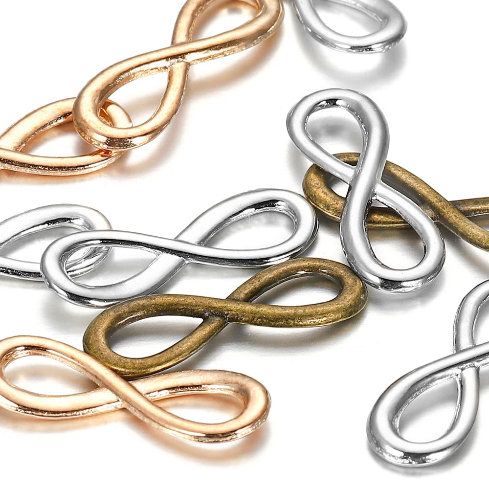 Infinity Connectors Metal Bracelet Necklace Charms DIY Jewelry Making