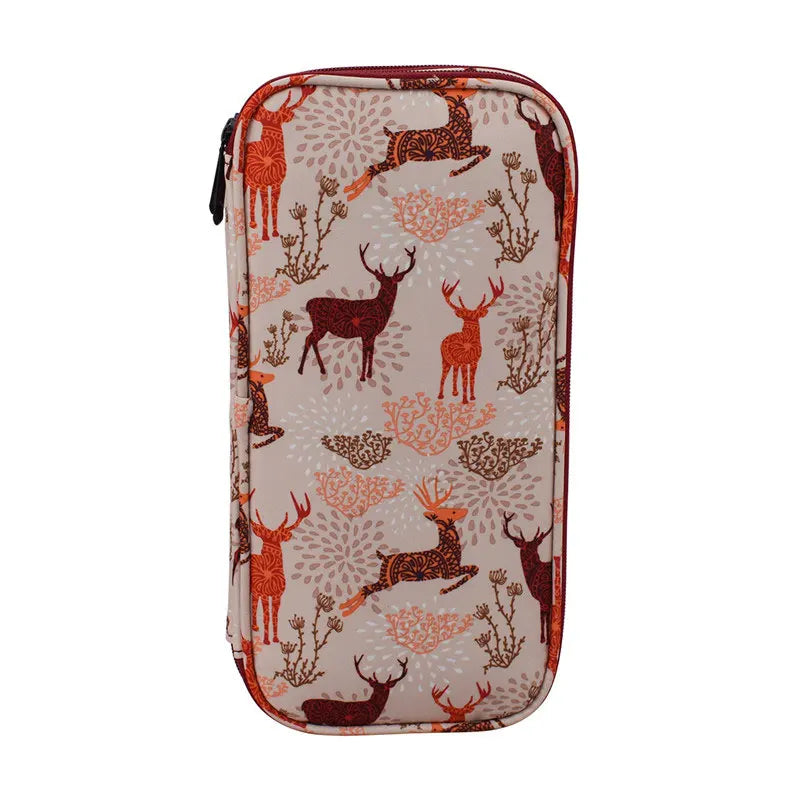 Crochet Hook Set with Animal Handles, Scissors & Craft Storage Bag