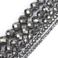 Stone Beads Mineral Rhodium Faceted Hematite Spacer Bracelet Bracelet Supplies