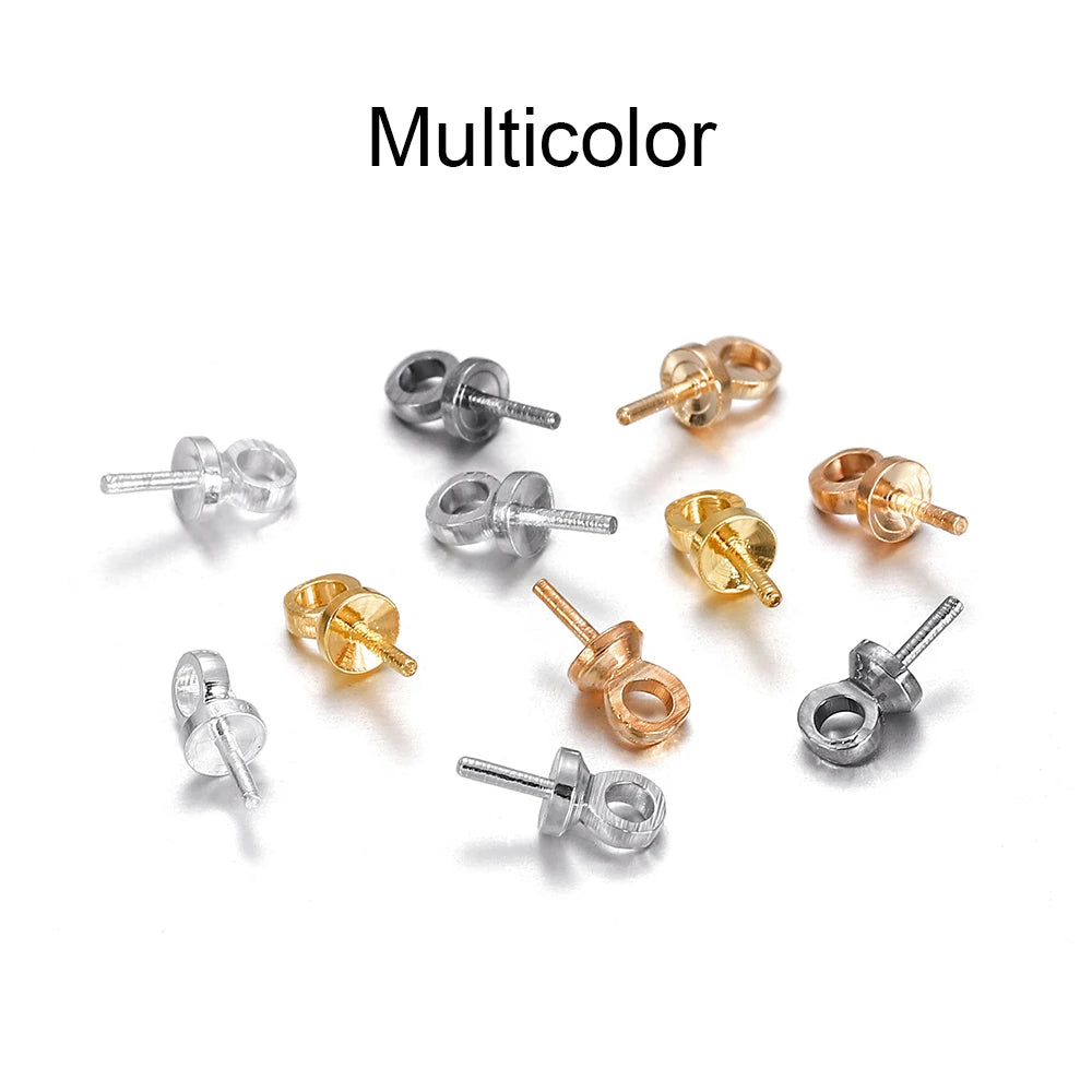 Screw Eye Bails Metal Pendant Pins End Caps DIY Jewelry Making Craft Supplies