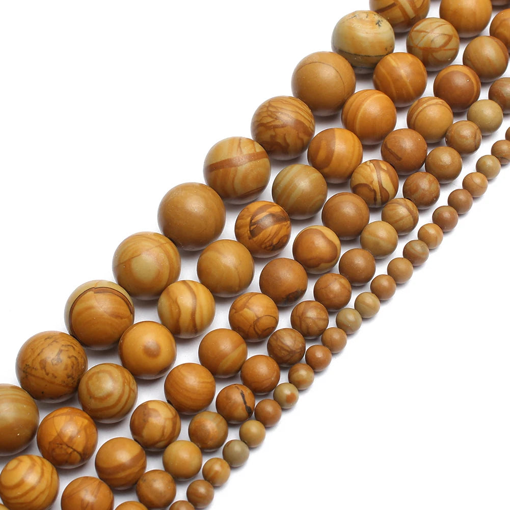 Stone Beads Round Yellow Jade Agate Hematite Styles for DIY Jewelry Making