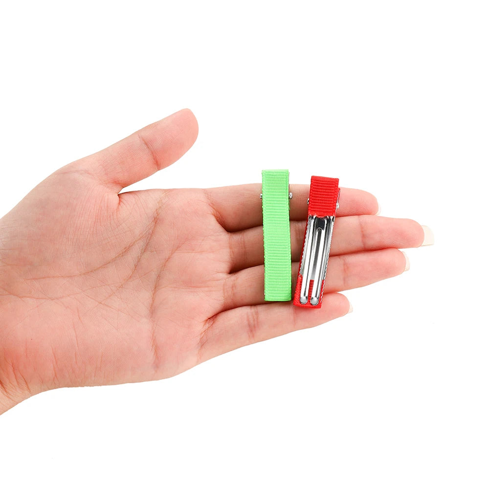 Hair Clip Blanks Colorful Fabric Base HairClips Webbing Hairpins Craft Supplies