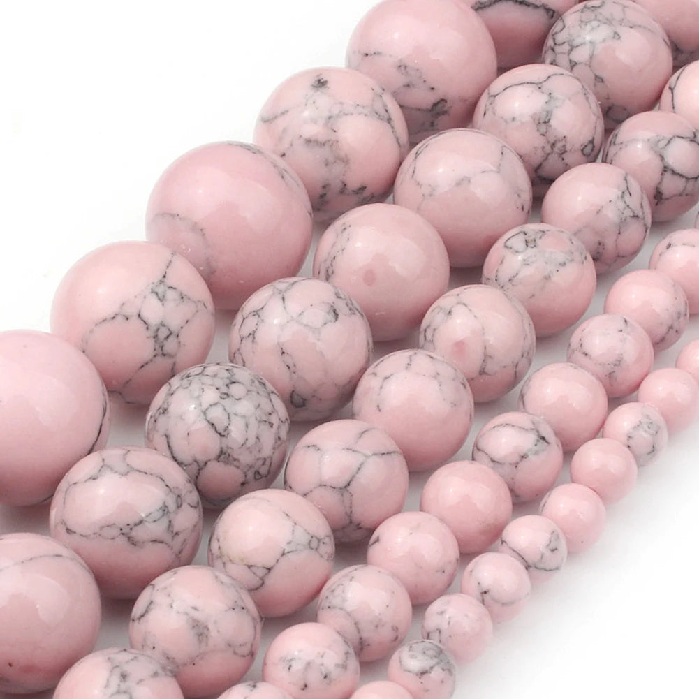 Beads Stones Rose Quartzs Pink Crystal Cat Eye Howlite-Style Jades-Style