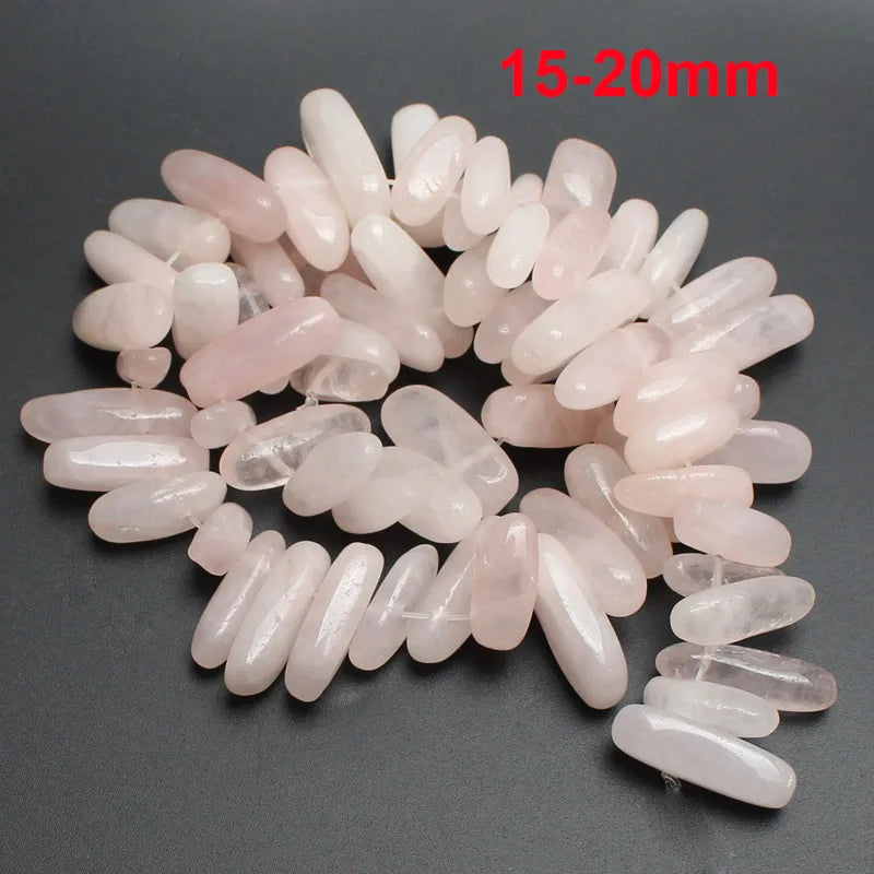 Stone Beads Pink Rose Quartz-Style Mixed Shapes for DIY Jewelry Making