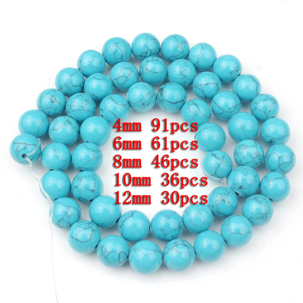 Stone Beads 18style Blue Turquoises-Style Matte Faceted Round Rondelles