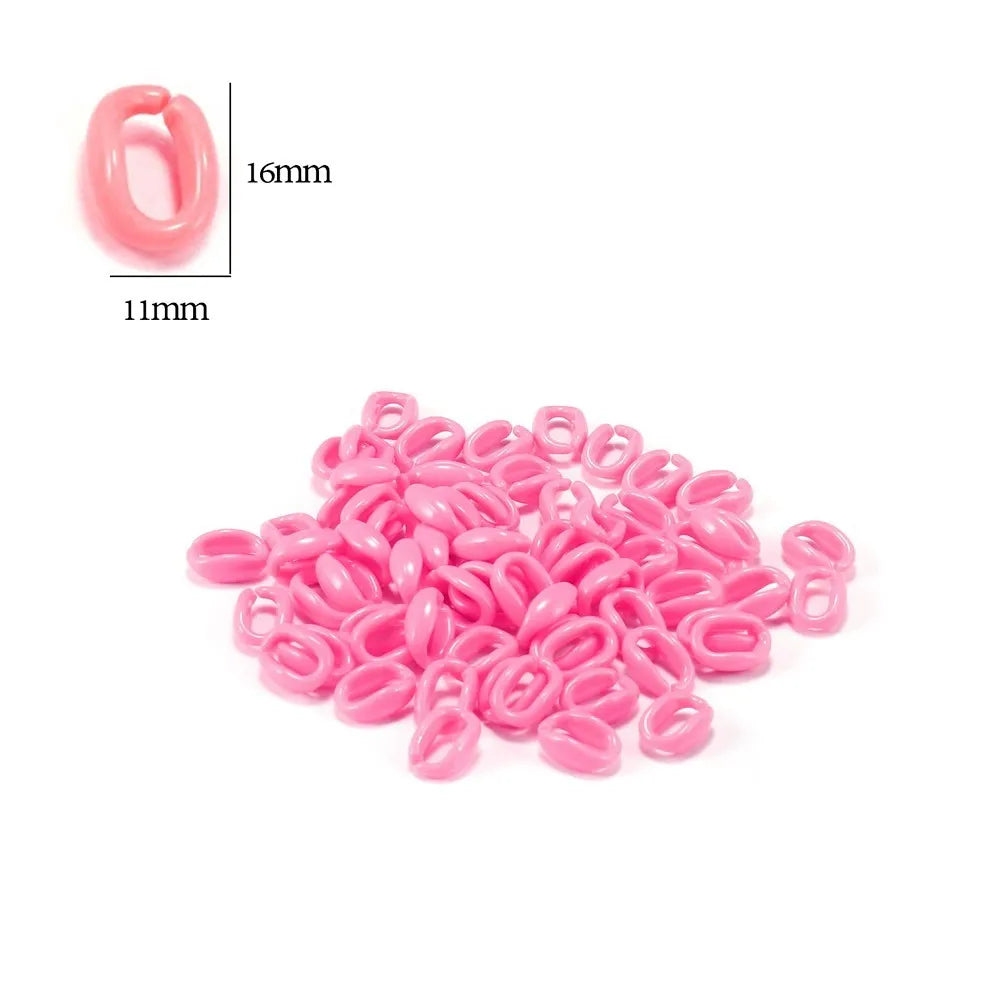 Acrylic Chain Links Colorful Necklace Bracelet Supplies DIY Jewelry Making